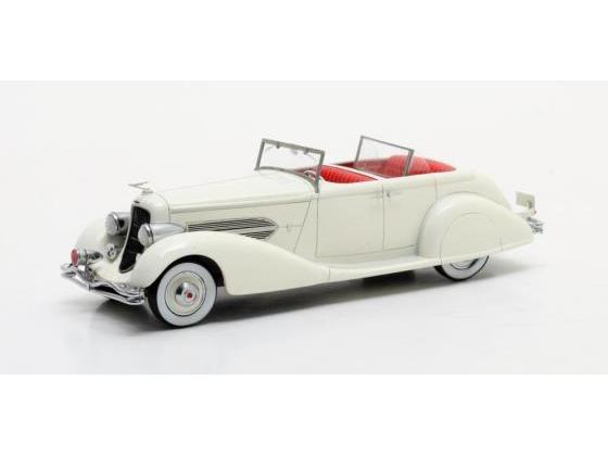 Duesenberg SJ544-2570 BandS Convertible 1936 White 1:43 Scale Matrix Resin Model Car-Matrix-Diecast Model Centre