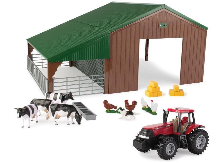 Farm Building Set w/Case Tractor - Britains (Young Farmer)