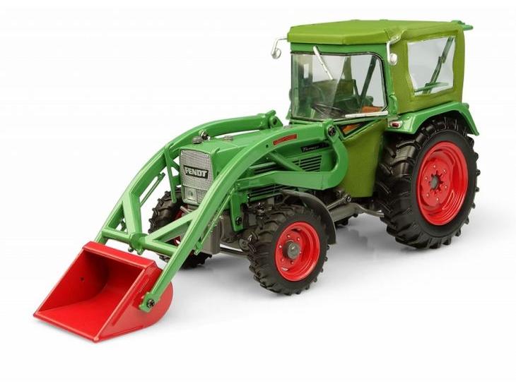 Fendt Farmer 5S 4WD Tractor w/Peko Cab + BAAS Front Loader 1:32 Scale Universal Hobbies Diecast Model-Universal Hobbies-Diecast Model Centre