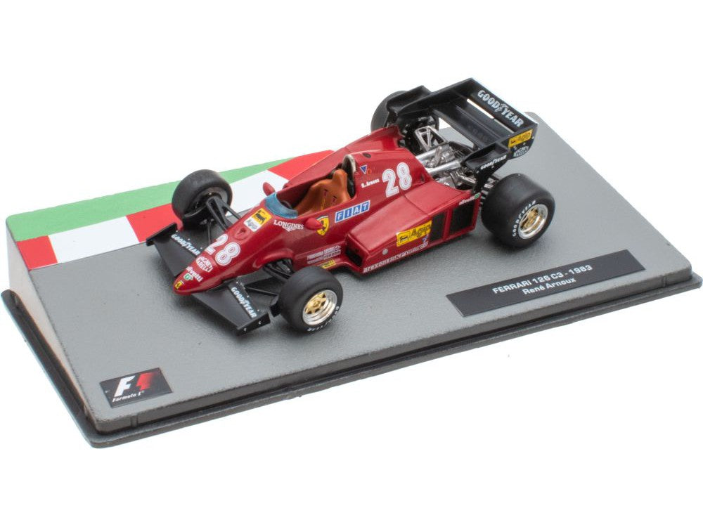 Ferrari 126 C3 #28 F1 1983 Rene Arnoux- 1:43 Scale Diecast Model Car-Unbranded-Diecast Model Centre