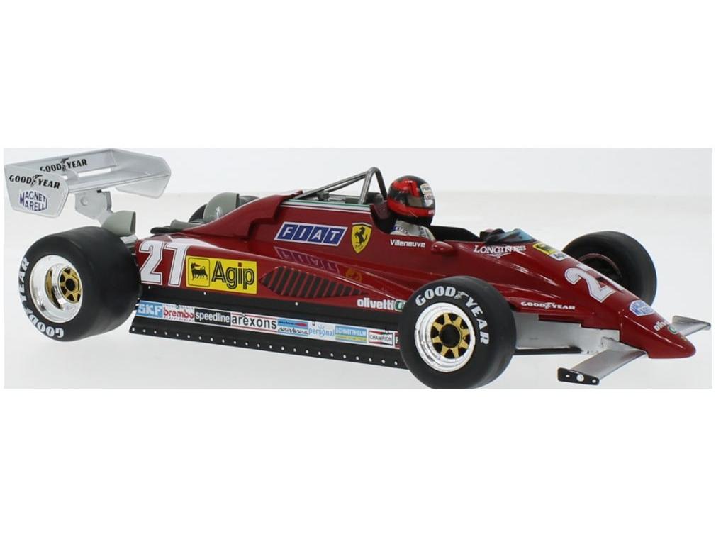 Ferrari 126C2 #27 Gilles Villeneuve F1 Belgian GP 1982 1:18 Scale Diecast Model Car Group-Model Car Group-Diecast Model Centre
