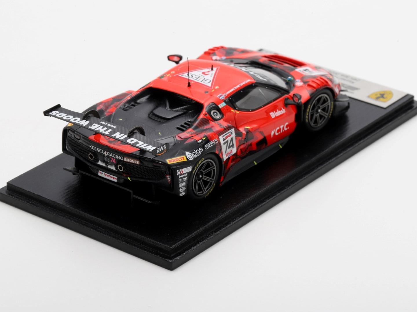 Ferrari 296 GT3 #74 Kessel Racing 24H Spa 2024 Hartshorne/Tuck/Hull/Bell 1:43 Scale Looksmart Resin Model Car