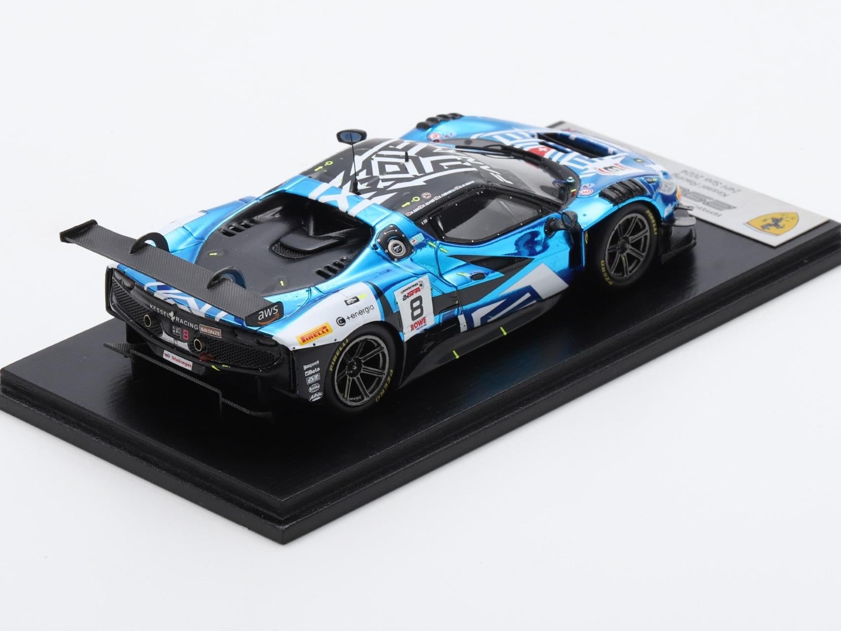 Ferrari 296 GT3 #8 Kessel Racing 24H Spa 2024 Rosi/Schiro/Fumanelli/Di Amato 1:43 Scale Looksmart Resin Model Car