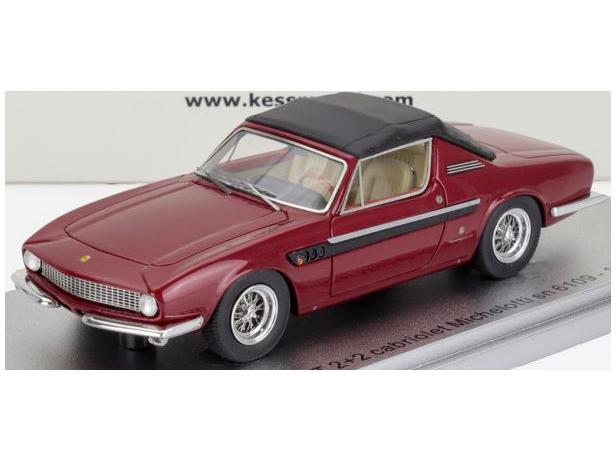 Ferrari 330 GT 2+2 sn.6109 Bordeaux/Black Michelotti Cabrio Closed 1964 1:43 Scale Kess Resin Model-Kess-Diecast Model Centre