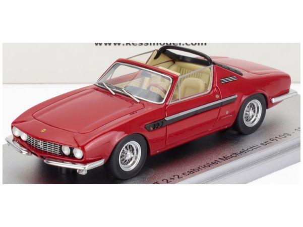 Ferrari 330 GT 2+2 sn.6109 Red/Black Michelotti Cabrio Open 1964 1:43 Scale Kess Resin Model-Kess-Diecast Model Centre