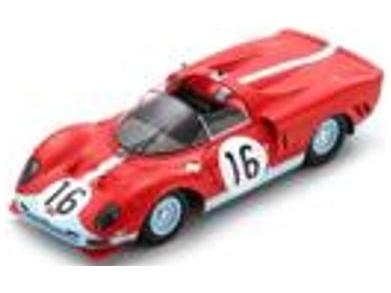 Ferrari 365 P2 Le Mans 24H 1966 #16 R. Attwood/D. Piper 1:43 Scale Resin Car – Looksmart-Looksmart-Diecast Model Centre