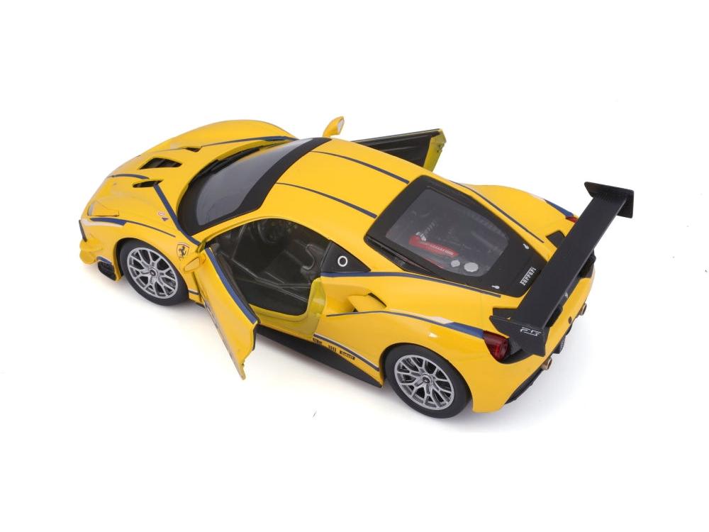 Ferrari 488 Challenge #25 Yellow 1:24 Scale Diecast Car – Bburago-Bburago-Diecast Model Centre