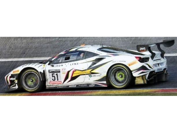 Ferrari 488 GT3 Iron Lynx 9th 24H Spa 2022 #51 Molina/Calado/Nielsen 1:43 Scale Resin Car – Looksmart-Looksmart-Diecast Model Centre