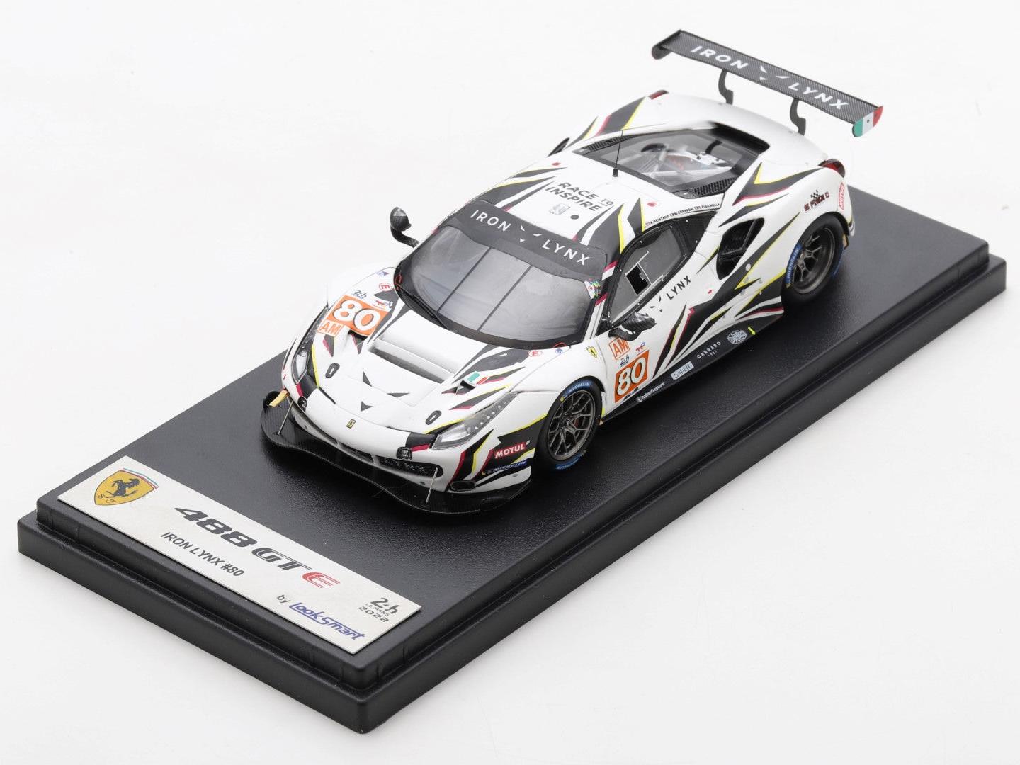 Ferrari 488 GTE EVO #80 Iron Lynx 24H Le Mans 2022 Cressoni/Fisichella/Heistand 1:43 Scale Looksmart Resin Model Car