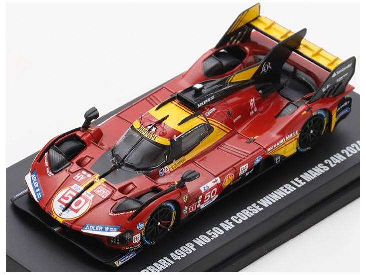 Ferrari 499P #50 AF Corse Winner Le Mans 24H 2024 A. Fuoco/M. Molina/N. Nielsen 1:64 Scale Diecast Model Car – Looksmart-Looksmart-Diecast Model Centre