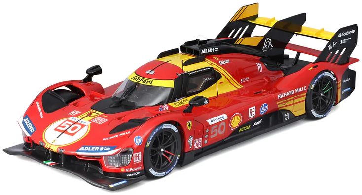 Ferrari 499P #50 Fuoco/Molina/Nielsen Winner Le Mans 24H 2024 1:24 Scale Bburago Diecast Model