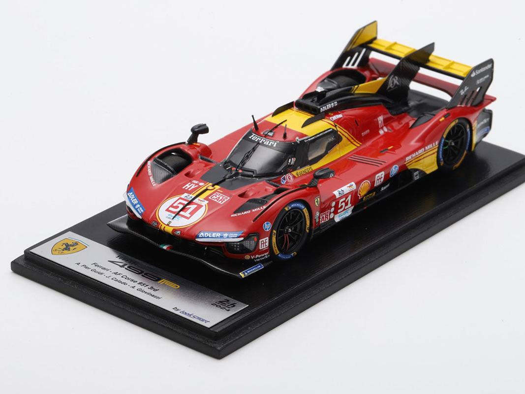 Ferrari 499P #51 Ferrari AF Corse 3rd Le Mans 24H 2024 Guidi/Calado/Giovinazzi 1:43 Scale Looksmart Resin Model Car
