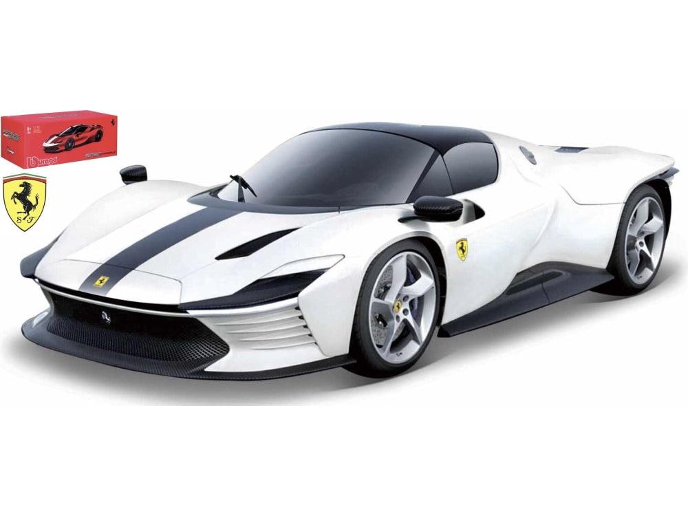 Ferrari Daytona SP3 White/Black 1:18 Scale Diecast Car – Bburago Signature Series-Bburago-Diecast Model Centre