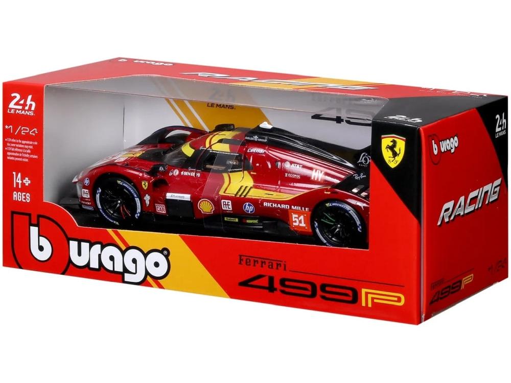 Ferrari Racing 499P AF Corse #51 Le Mans Hypercar 2025 1:24 Scale Diecast Car – Bburago-Bburago-Diecast Model Centre