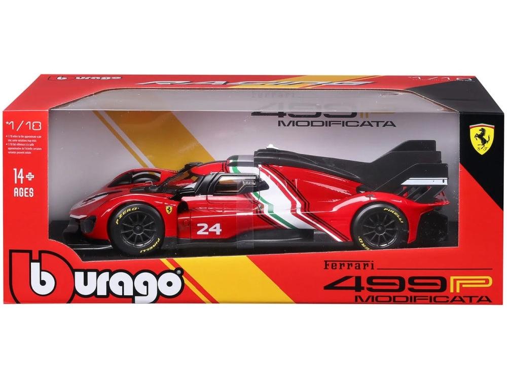 Ferrari Racing 499P Modificanta 1:18 Scale Diecast Car – Bburago-Bburago-Diecast Model Centre
