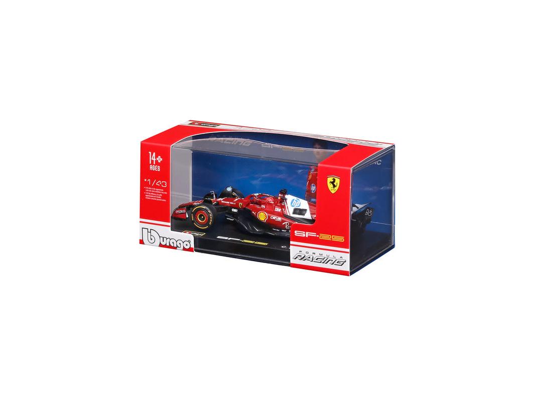 Ferrari SF-25 F1 2025 #16 Charles Leclerc w/Helmet 1:43 Scale Bburago Diecast Model Car-Bburago-Diecast Model Centre
