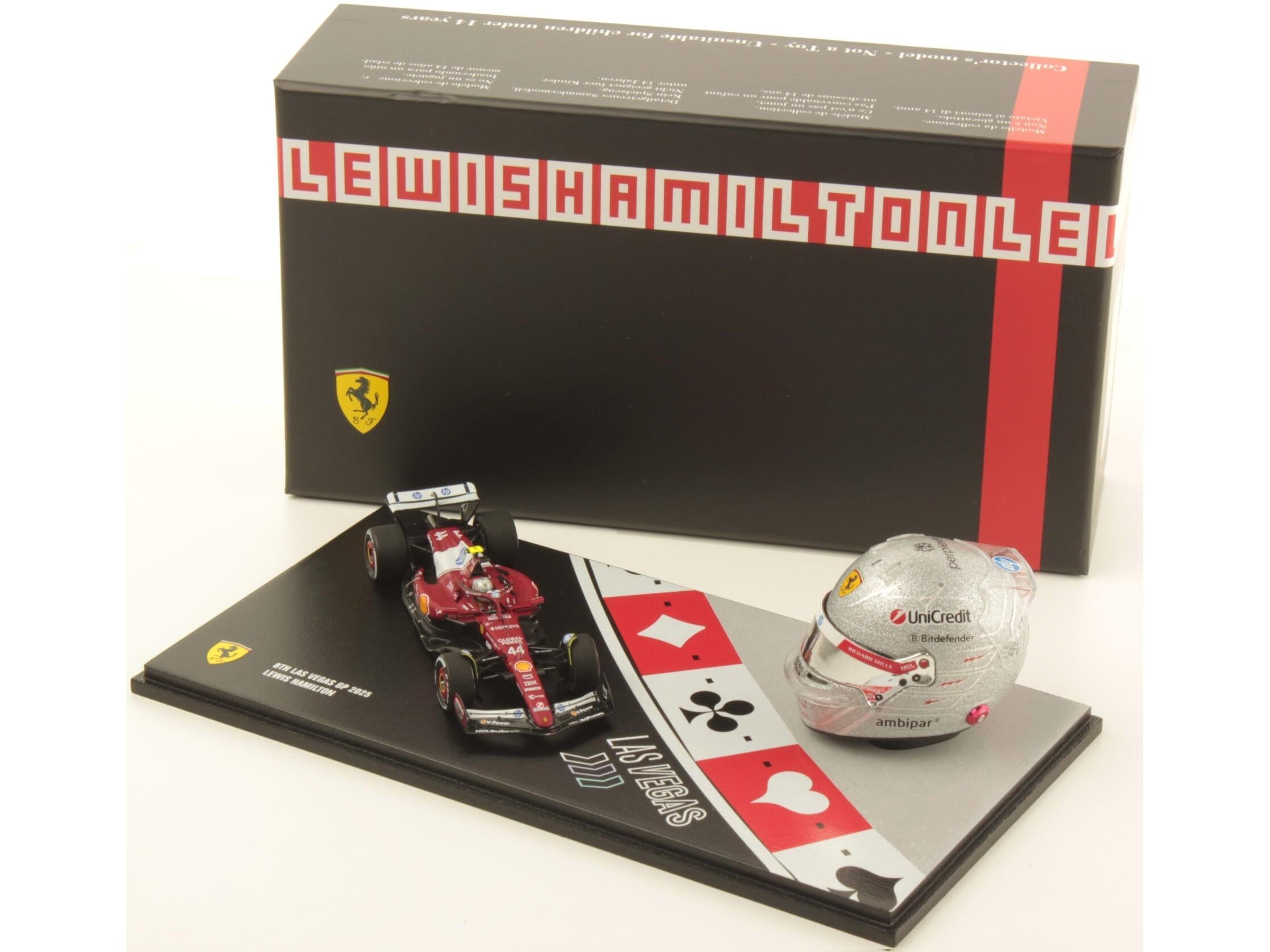 Ferrari SF-25 F1 Las Vegas GP 2025 #44 Lewis Hamilton 1:43 Scale Resin Car – Looksmart-Looksmart-Diecast Model Centre