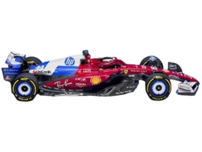 Ferrari SF-25 F1 Miami GP 2025 w/Driver #44 Lewis Hamilton 1:24 Scale Bburago Diecast Model Car-Bburago-Diecast Model Centre