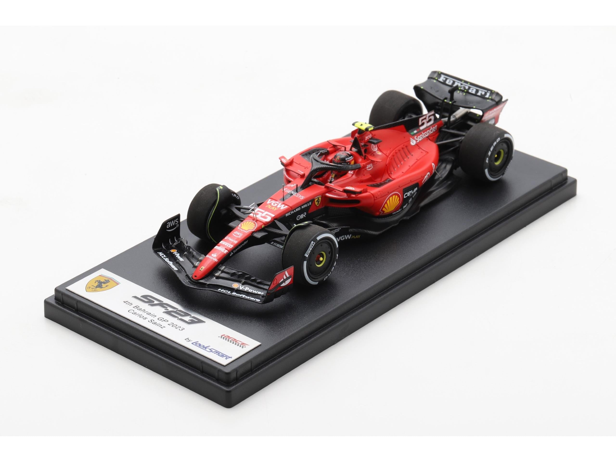 Ferrari SF23 #55 4th Bahrain GP 2023 Carlos Sainz 1:43 Scale Looksmart Resin Model Car-Looksmart-Diecast Model Centre