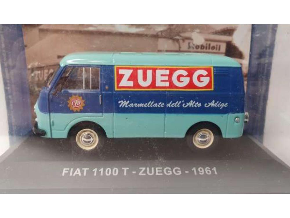 Fiat 1100 T Transporter 1961 Zuegg Turquoise/Blue 1:43 Scale Unbranded Diecast Model-Unbranded-Diecast Model Centre