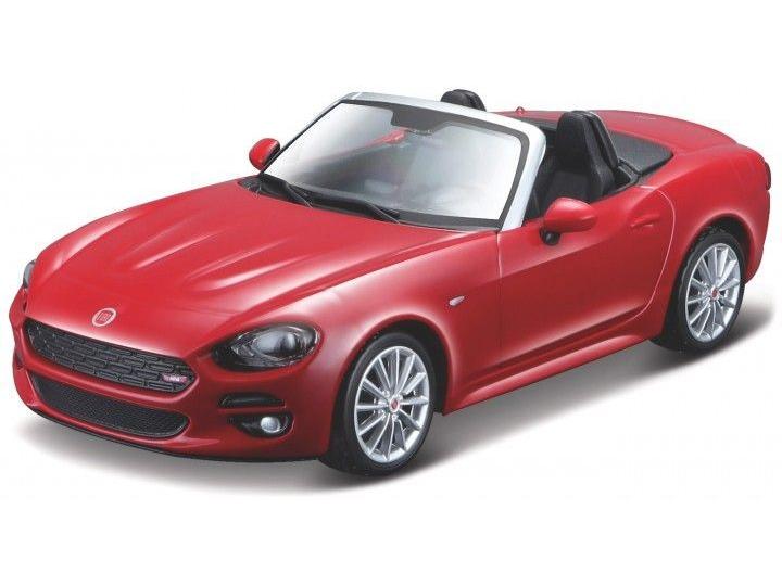 Fiat 124 Spider Red 1:24 Scale Bburago Diecast Model Car-Bburago-Diecast Model Centre