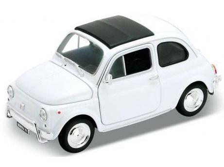 Fiat 500 White 1:24 Scale Welly Diecast Model-Welly-Diecast Model Centre