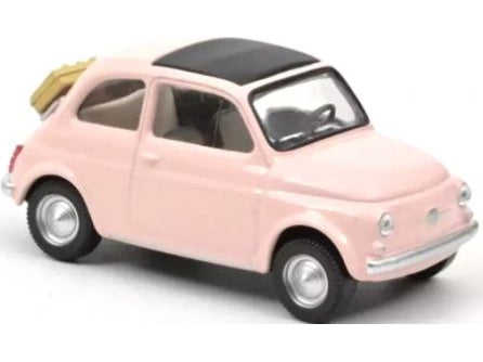 Pink fiat 500 toy car on sale