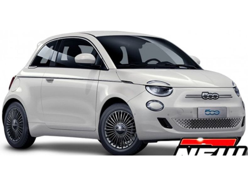 Fiat 500e white 1:24 Scale Model Car