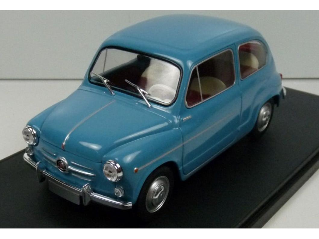 Fiat 600 Blue - 1:24 Scale Unbranded Diecast Model Car-Unbranded-Diecast Model Centre