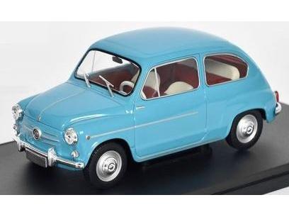 Fiat 600d 1960 Blue 1:24 Scale Unbranded Diecast Model Car-Unbranded-Diecast Model Centre