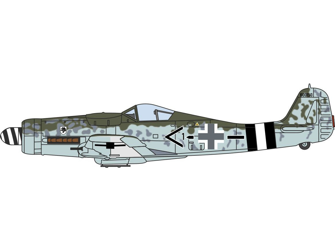 Focke Wulf 190D 600150 JG-4 Frankfurt am Rhein 1945 no Swastika - 1:72 Scale Diecast Model Plane-Oxford Diecast-Diecast Model Centre