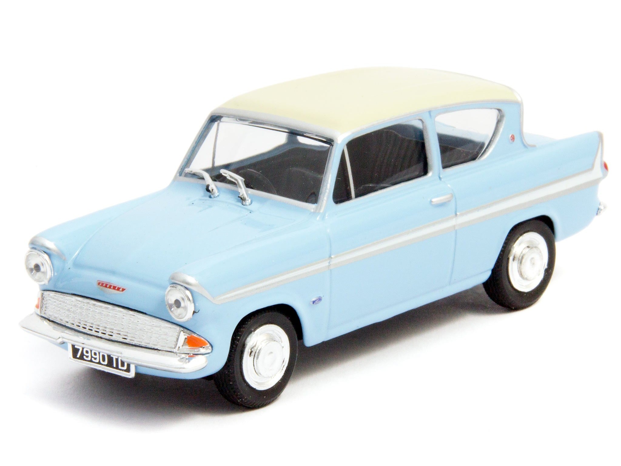 Ford Anglia 105E Pompadour Blue - 1:43 Scale Model Car-Cararama-Diecast Model Centre