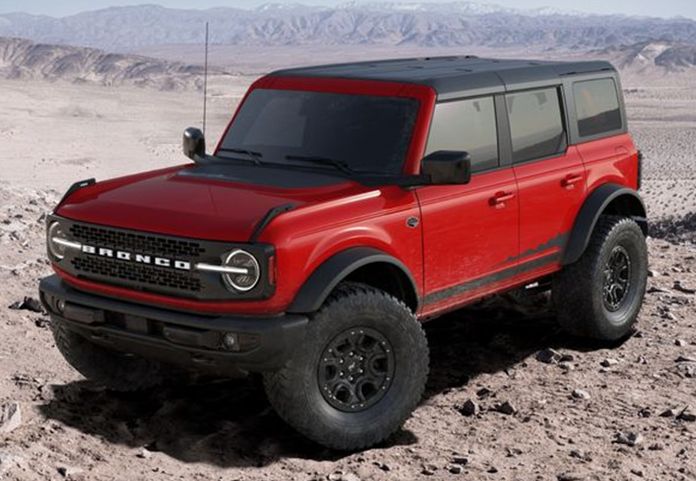 Ford Bronco 2021 4 Doors Wildtrack/Race Red 1:18 Scale GT Spirit Resin Model Car-GT Spirit-Diecast Model Centre