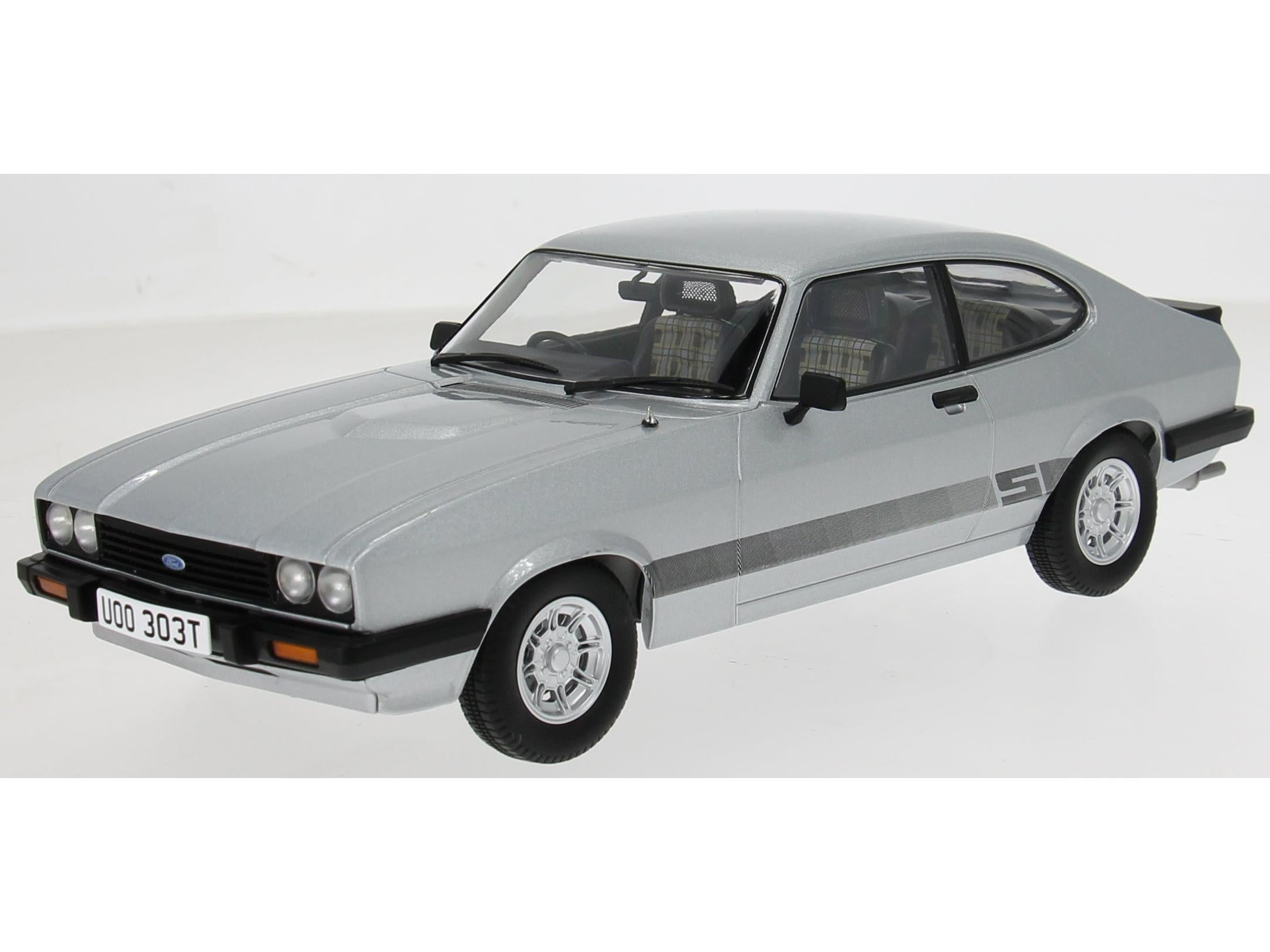 Ford Capri Mk3 3.0 S Strato Silver RHD - UOO 303T - UK Special 500pcs 1:18 Scale Diecast Model Car – Model Car Group-Model Car Group-Diecast Model Centre