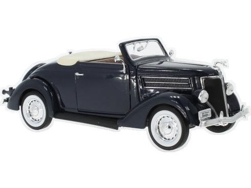 Ford Deluxe Cabriolet 1936 Dark Blue 1:24 Scale Diecast Car – Welly-Welly-Diecast Model Centre