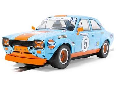 Ford Escort MK1 - Wayne Crabtree Modified Fords 2023 - Gulf in Clear Box 1:32 Scale Scalextric-Scalextric-Diecast Model Centre