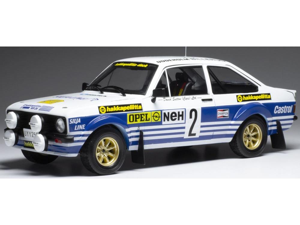 Ford Escort MKk2 RS 1800 #2 A.Vatanen/T.Harryman Rallye Sweden 1982 1:18 Scale Diecast Model-IXO-Diecast Model Centre