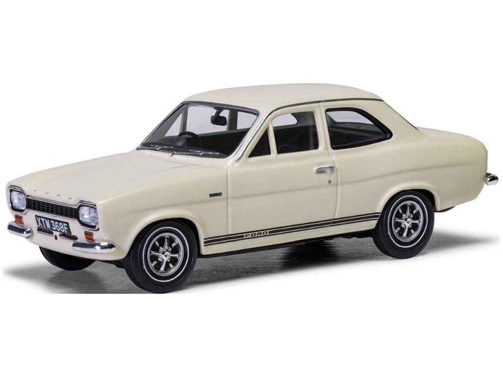 Ford Escort Mk1 Twin Cam Ermine White Ford Press Car 1:43 Scale Corgi Vanguards Diecast Model-Corgi-Diecast Model Centre