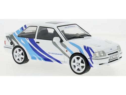 Ford Escort Mk4 RS Turbo S2 1990 White Tiger Stripes 'Motorsport' (LHD) 1:18 Scale Model Car Group Diecast Model Car-Model Car Group-Diecast Model Centre