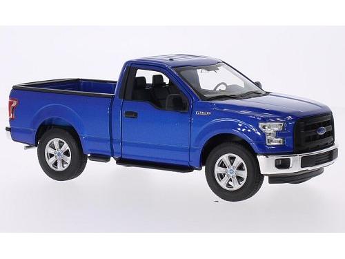 Ford F-150 2015 Blue 1:24 Scale Welly Diecast Model-Welly-Diecast Model Centre