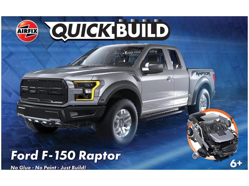 Ford F-150 Raptor - Grey Airfix QUICKBUILD Plastic Kit-Airfix-Diecast Model Centre