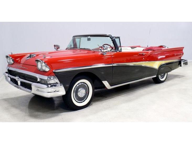 Ford Fairlane 500 Convertible Red/Black 1958 1:18 Scale Sun Star Diecast Model Car-Sun Star-Diecast Model Centre