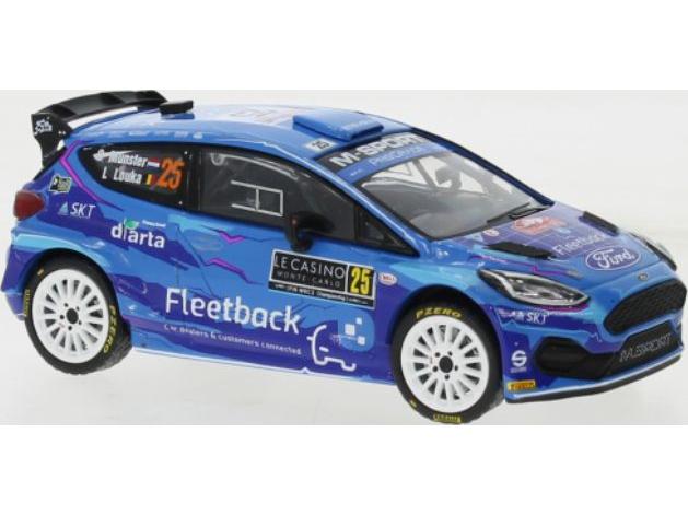Ford Fiesta MK II #25 WRC2 Rally Monte Carlo 2023 G.Munster/L.Louka 1:43 Scale IXO Diecast Model Car-IXO-Diecast Model Centre