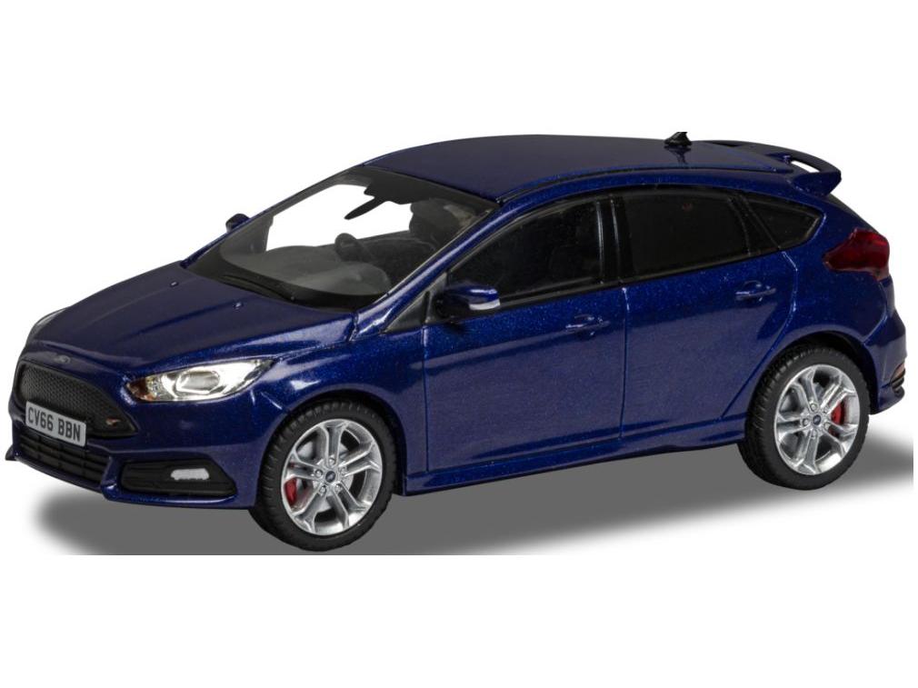 Ford Focus Mk3 ST Deep Impact Blue 1:43 Scale Corgi Vanguards Diecast Model-Corgi-Diecast Model Centre