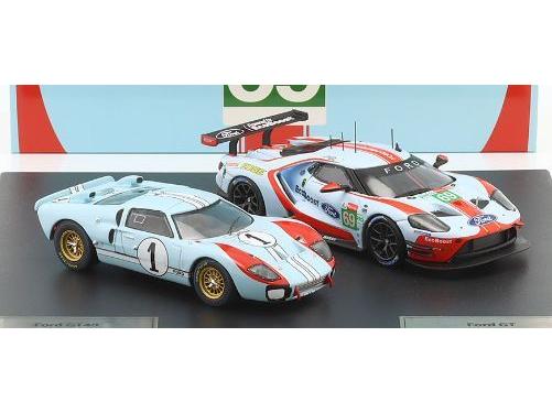 Ford GT40 #1 1966 and Ford GT #69 2019 2 Car Set 24h Le Mans 1:43 Scale IXO Diecast Model Car-IXO-Diecast Model Centre