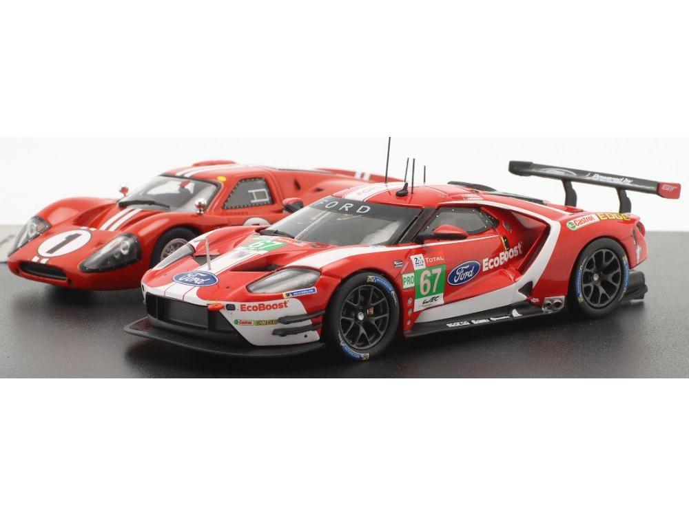 Ford GT40 #1 1967 and Ford GT #67 2019 2 Car Set 24h Le Mans 1:43 Scale IXO Diecast Model Car-IXO-Diecast Model Centre