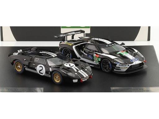 Ford GT40 #2 1966 and Ford GT #66 2019 2 Car Set 24h Le Mans 1:43 Scale IXO Diecast Model Car-IXO-Diecast Model Centre