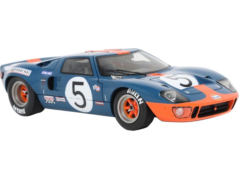 Ford GT40 Mk1 Dark Blue and Orange 1968 1:18 Scale Diecast Car – Solido-Solido-Diecast Model Centre