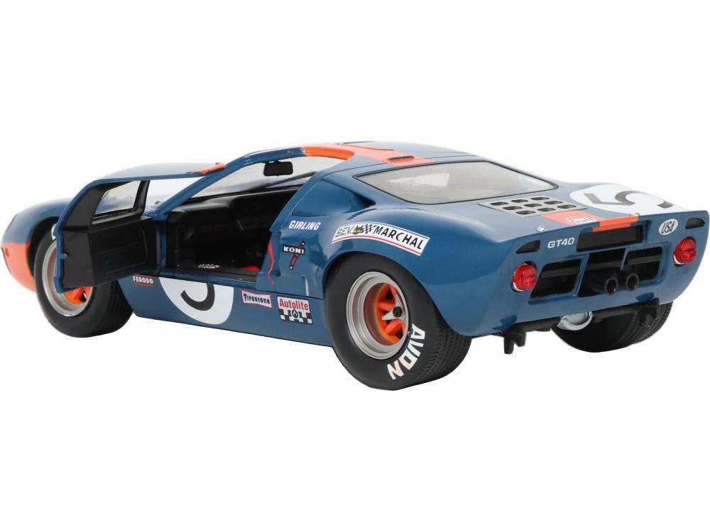 Ford GT40 Mk1 Dark Blue and Orange 1968 1:18 Scale Diecast Car – Solido-Solido-Diecast Model Centre