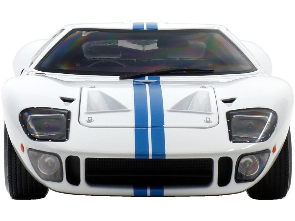 Ford GT40 Mk1 White/Blue Stripes 1968 1:18 Scale Diecast Car – Solido-Solido-Diecast Model Centre